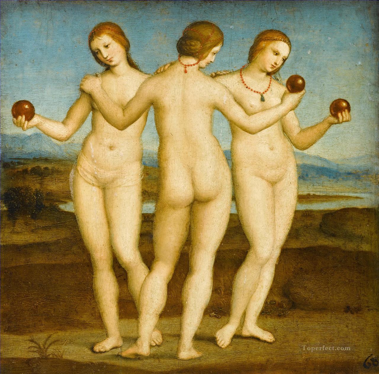 Las Tres Gracias, maestro renacentista Rafael Pintura al óleo
